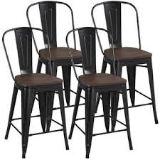 Consequently, our metal table legs will last for an extremely long time and be a worthwhile investment for your establishment. Yaheetech Set Of 4 Metal Dining Chairs Solid Fir Wooden Surface Furniture High Black Metal Indoor Outdoor Counter Height Stool