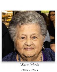 We are deeply saddened to share with you the news that Rosa Porto the  founder of ‪‪Porto's Bakery‬‬ and matriarch of the Porto family has passed  away. Surrounded by her husband, and
