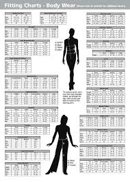 Index Of Size Charts