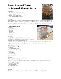 Burnt Almond Torte Receipe Burnt Almond Cake Recipe Almond Cake Recipe Burnt Almond Torte Recipe