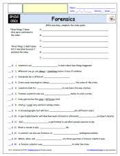 We have all seen forensic scientists in tv shows, but how do they really work? Free Differentiated Worksheet For The Bill Nye The Science Guy Forensics Differentiated Video Worksheet Guide