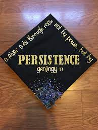 Graduation Cap For Science Majors Geology Graduation Graduationcap Persistence Geode Cryst College Graduation Cap Decoration Science Major Graduation Cap