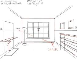Easy 3 Point Perspective Drawing Bedroom Inspired One Pdf Kitchen Step By Handrendering Suzanne D Perspective Room One Point Perspective Room Point Perspective