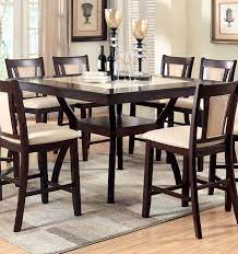 Brent Ii Cm3984pt Dark Cherry Ivory Marble Top Counter Height Table Counter Height Dining Table Dining Table Counter Height Dining Sets