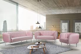 Willow Pink Sofa 687 Meridian Furniture Fabric Sofas Comfyco Discount Furniture