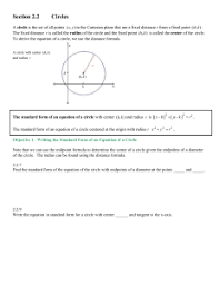 Find the point in the first quadrant in figure 10.4.4 at which the tangent line is vertical. Unit 10 Circles Practice Test