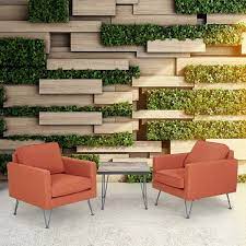 The Clean And Straight Lines Of The Ink Ivy Austin Outdoor Lounge Create A Fresh New Look For Your Pat Garden Wall Decor Vertical Garden Design Interior Garden