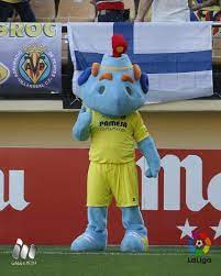 This mascot was designed in the yellow and blue colours of the team. Villarreal Dinosaur Stuffed Animal Mascot Animals