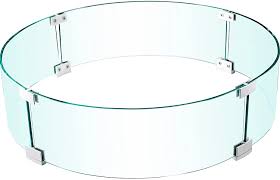 Fire pit direct canada round wind guards. Buy Vevor Fire Pit Wind Guard 23 X 23 X 8 Inch Glass Flame Guard Round Glass Shield 1 4 Inch Thick Fire Table Clear Tempered Glass Flame Guard Steady Feet Tree Pit Guard
