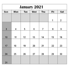 Download high quality calendars of 2021 for every month & print them to presenting you a free printable calendar of this month that will help you in scheduling and managing your upcoming weeks easily. Free January 2021 Printable Calendar Template