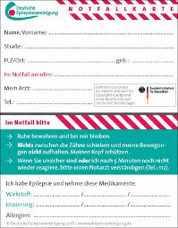 Genau diese medizinisch relevanten und manchmal sogar lebenswichtigen informationen. Anfallskalender Internationaler Notfallausweis Und Notfallkarte Deutsche Epilepsievereinigung