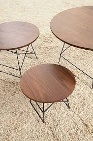 Hautelook Sleek Modern Furniture Grid Round Tables Set Of 3 Coffee Table Furniture Round Wood Coffee Table