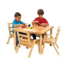 Naturalwood Collection Preschool Square Table Chair Set Children S Factory