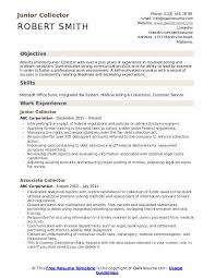 Collector Resume Samples Qwikresume