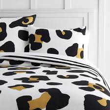 Add luxury to your bed with pottery barn's vast selection of duvet covers and shams. The Emily Meritt Oversized Leopard Girls Duvet Cover Pottery Barn Teen