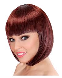 Lou Lou Bob Wig Copper Brown for carnival & fancy dress