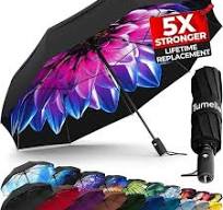 TUMELLA Strongest Windproof Travel Umbrella (Compact, Superior &  Beautiful), Small Strong but Light Portable and Automatic Folding Rain  Umbrella, ...