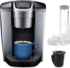 This makes for a quick and easy brew just as you'd normally have with hot coffee. Amazon Com Keurig C K Elite Maker Single Serve K Cup Pod Brewer With Iced Coffee Capability Extra Included 75oz Brushed Silver Plus Filter Bundle Kitchen Dining