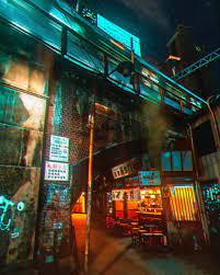 キツネツキ kitsunetsuki on instagram 高架下アンダーグラウンド under railway viaduct cyberpunk cybervibe 攻殻機動隊 ghostintheshell bladerunner サイバーパン 東京 夜 アンダーグラウンド 風景