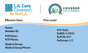 Your health insurance card comes from your insurance company. L A Care Covered Id Card L A Care Health Plan