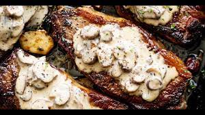 4 whole steaks (sirloin, ribeye, etc.) 1/2 c. Garlic Butter Steak Creamy Mushroom Sauce Youtube
