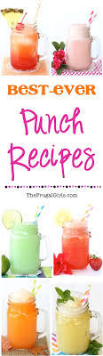 Party punch for kids, fruit punch for kids, individualized breads for kids and adults, etc. 30 Party Punch Recipes 5 Minute Prep The Frugal Girls