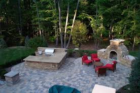 nj outdoor kitchen and fireplace design
