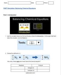 Phet Balancing Equation Simulation For Google Docs Google Physical Science Middle School Balancing Equations Chemical Equation