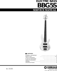 Abs control unit fuse 6. Yamaha Guitar Bbg5s Users Manual Electric Bass