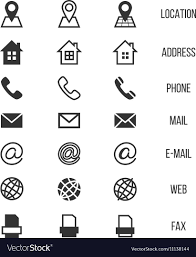 Business Card Icons Home Phone Address Vector Image On Vectorstock Business Card Icons Vector Business Card Email Icon