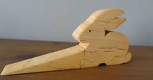 Wooden Rabbit Door Wedge Doorstop Wooden Rabbit Wood Crafts Wooden Crafts