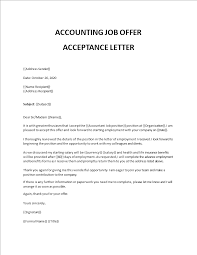 The information contained in each news release posted on this page was factually accurate on the date it was issued. Accounting Job Offer Acceptance Letter