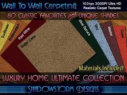 Compliment these two colors with medium blue and white patterned curtains. Second Life Marketplace Wall To Wall Carpeting