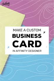 They are an absolute must if you will be going to craft fairs or networking groups. Making Business Cards In Affinity Designer