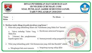 Sekarang aku duduk di kelas vi sd ndasaribudi yogyakarta. Soal Uas Pas Kelas 6 Tema 1 Kurikulum 2013 Revisi 2018 Guru Maju