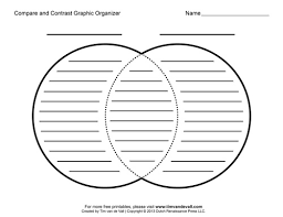 free printable compare and contrast graphic organizers