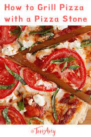 How To Grill Pizza With A Pizza Stone Turn Your Grill Into A Pizza Oven Easy Thin Crust Pizza Dough Re Pizza Stone Recipes Grilled Pizza Stone Grilled Pizza