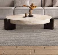 Amazon.com: Mesas de sala de estar Mesa de centro Travertino ...