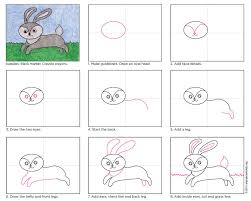 How To Draw A Rabbit Art Projects For Kids Art Drawings For Kids Kids Art Projects Rabbit Art
