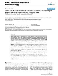 Pdf The Cusum Chart Method As A Tool For Continuous