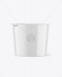 Download Glossy Plastic Yogurt Cup With Foil Lid Mockup Front View In Cup Bowl Mockups On Yellow Images Object Mockups PSD Mockup Templates