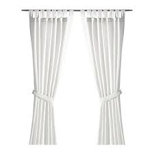 Lenda Curtains With Tie Backs 1 Pair Bleached White 55x98 Ikea Lenda Curtains Ikea Curtains Curtains With Blinds