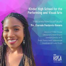 Kinder HSPVA is thrilled to announce that the Music Department will be  welcoming two dynamic new faculty members: Mrs. Jennifer Miller-Stone and  Mrs. Charnele Pendarvis-Romero. They will join Mr. Marcus J. Jauregui,