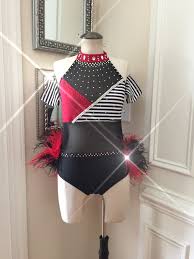 Black And White Striped Dance Costume Black Red Leo Dance Costume Tap Costumes Black And Red Custom Dance Costumes