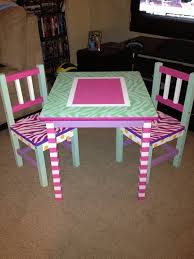Hand Painted Children S Table And Chair By Tinytablez On Etsy 400 00 Painting Kids Furniture Childrens Painted Furniture Whimsical Painted Furniture
