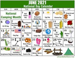 At the end of the article, we believe that you have downloaded your june 2021 calendar printable and also printed some copies for your. June National Day Calendar Printable Father S Day Camping And Fun