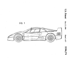 (step 2) lightly draw guidelines through the center. The Original Ferrari F40 Patent Drawings