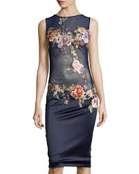 Mandalay Embroidered Illusion Cocktail Dress Navy Designer Outfits Woman Mandalay Dress Dresses