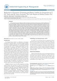 Pdf Reduction Of Excessive Trimming And Reject Leather By