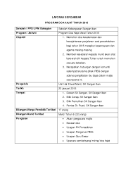 Contoh format laporan kegiatan monitoring dan evaluasi. Laporan Bergambar Aktiviti Sekolah